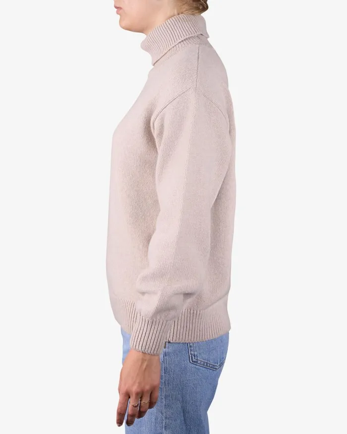 Women Knit Sweaters Colorful Standard Merino Wool Turtleneck Scarlet Red