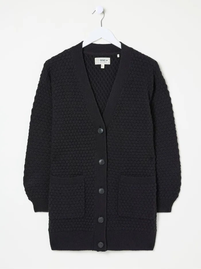 Women Knitwear Fat Face Ali Black VNeck Cardigan