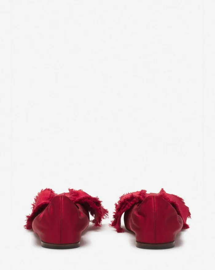 Women Lanvin Ballerinas Ballerina Flat With A Satin Bow Carmine Red Women Lanvin Ballerinas Ballerina Flat With A Satin Bow Carmine Red