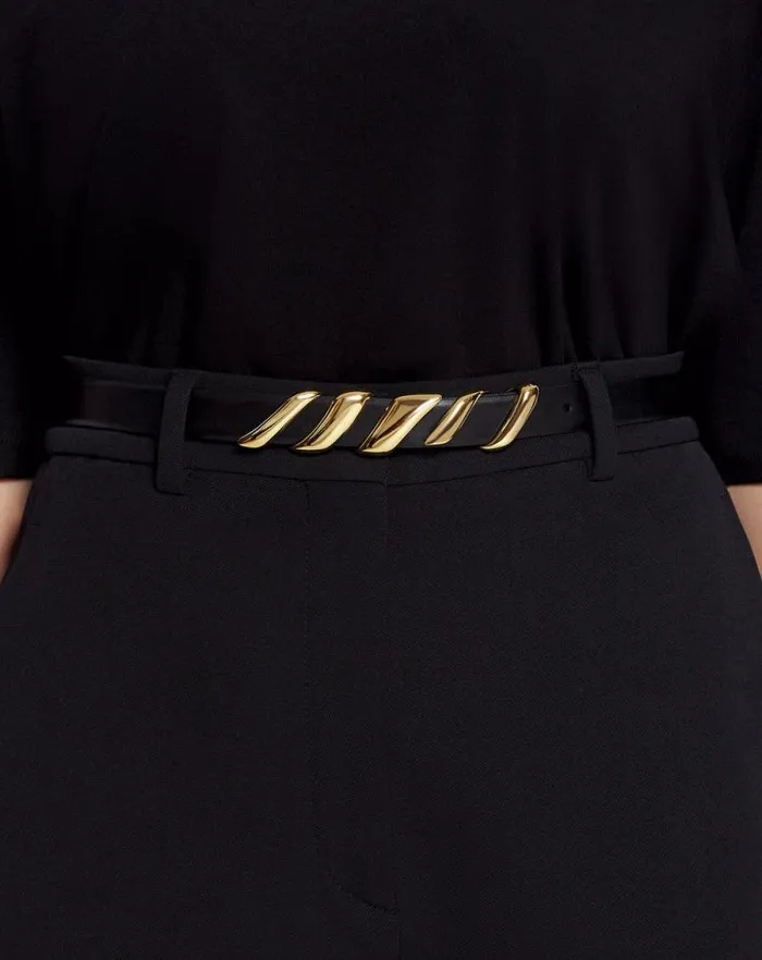 Women Lanvin Belts Mlodie Ribbon Leather Belt Black Women Lanvin Belts Mlodie Ribbon Leather Belt Black