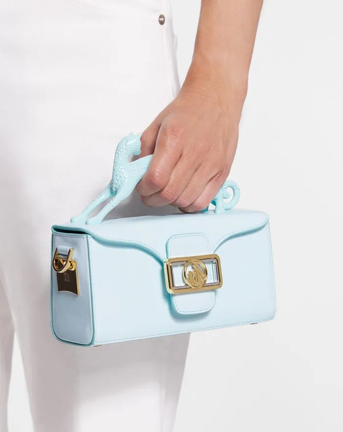 Women Lanvin Crossbody Bags and Shoulder Bags Leather Nano Pencil Cat Bag Lanvin Blue Women Lanvin Crossbody Bags and Shoulder Bags Leather Nano Pencil Cat Bag Lanvin Blue