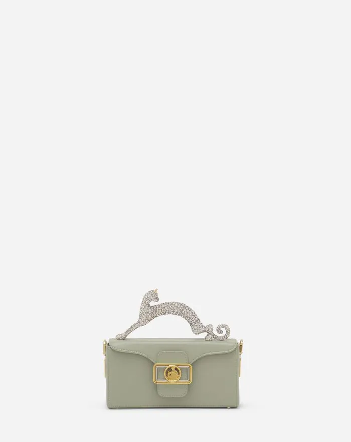 Women Lanvin Crossbody Bags and Shoulder Bags Nano Pencil Cat Bag In Leather And Rhinestones Lin Women Lanvin Crossbody Bags and Shoulder Bags Nano Pencil Cat Bag In Leather And Rhinestones Lin