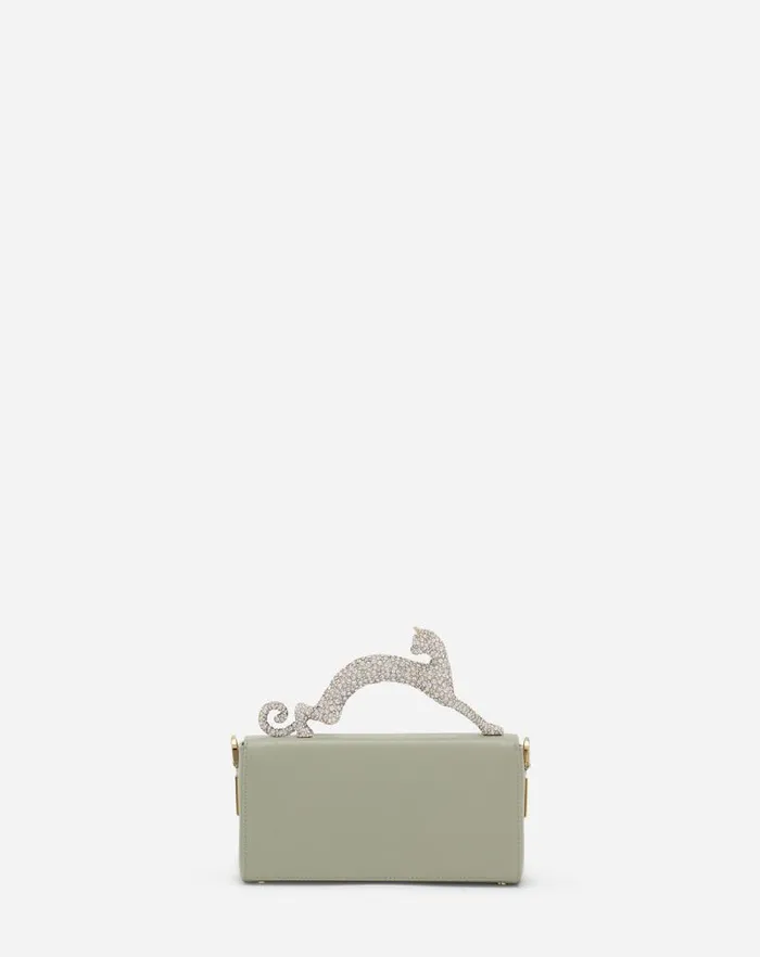 Women Lanvin Crossbody Bags and Shoulder Bags Nano Pencil Cat Bag In Leather And Rhinestones Lin Women Lanvin Crossbody Bags and Shoulder Bags Nano Pencil Cat Bag In Leather And Rhinestones Lin