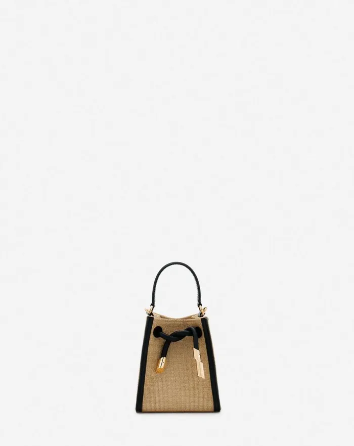 Women Lanvin Crossbody Bags and Shoulder Bags Sequence Hobo Nano Raffia Bag Naturalblack Women Lanvin Crossbody Bags and Shoulder Bags Sequence Hobo Nano Raffia Bag Naturalblack