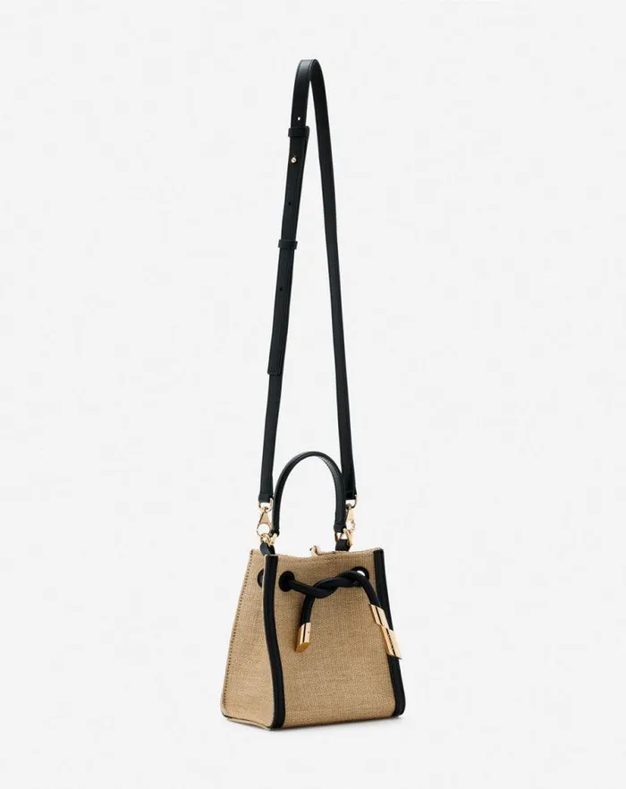 Women Lanvin Crossbody Bags and Shoulder Bags Sequence Hobo Nano Raffia Bag Naturalblack Women Lanvin Crossbody Bags and Shoulder Bags Sequence Hobo Nano Raffia Bag Naturalblack