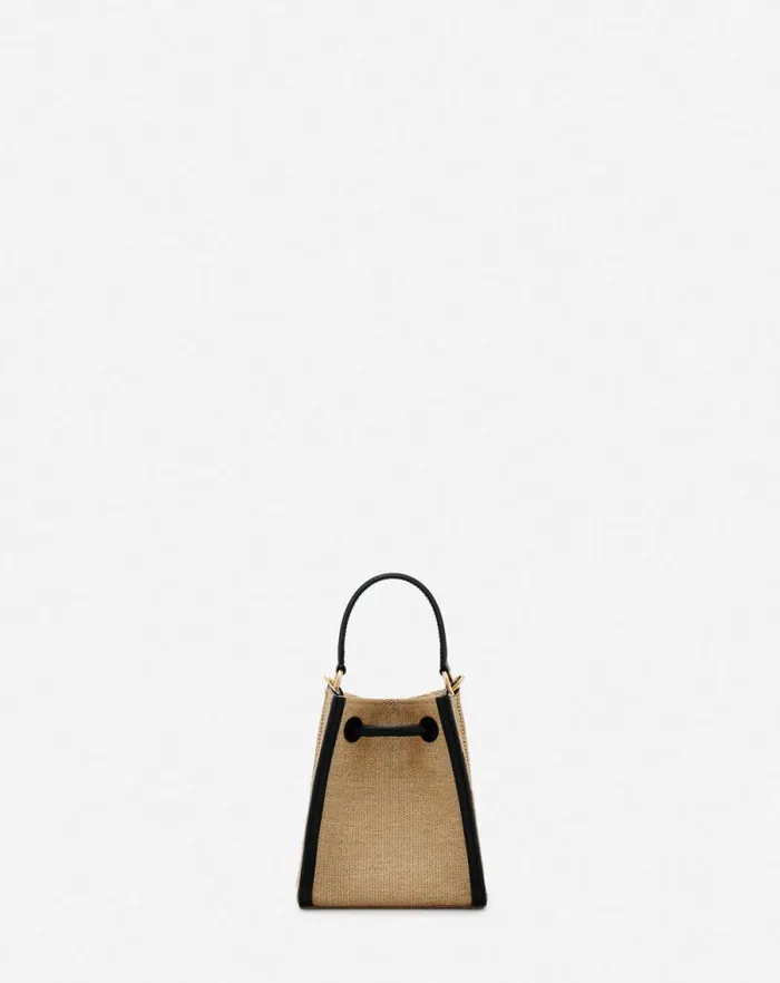 Women Lanvin Crossbody Bags and Shoulder Bags Sequence Hobo Nano Raffia Bag Naturalblack Women Lanvin Crossbody Bags and Shoulder Bags Sequence Hobo Nano Raffia Bag Naturalblack