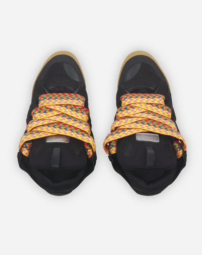 Women Lanvin Curb Leather Curb Sneakers Black Women Lanvin Curb Leather Curb Sneakers Black