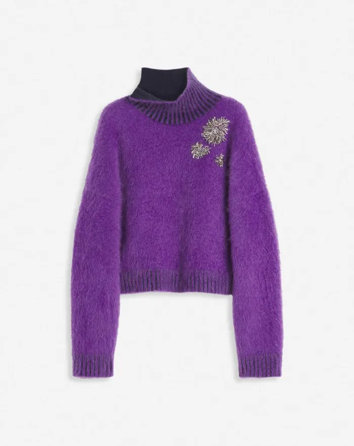 Women Lanvin Knitwear Brushed Mohair Sweater Anemone