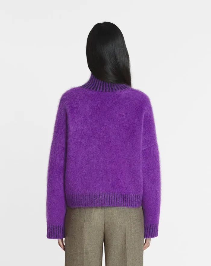 Women Lanvin Knitwear Brushed Mohair Sweater Anemone Women Lanvin Knitwear Brushed Mohair Sweater Anemone