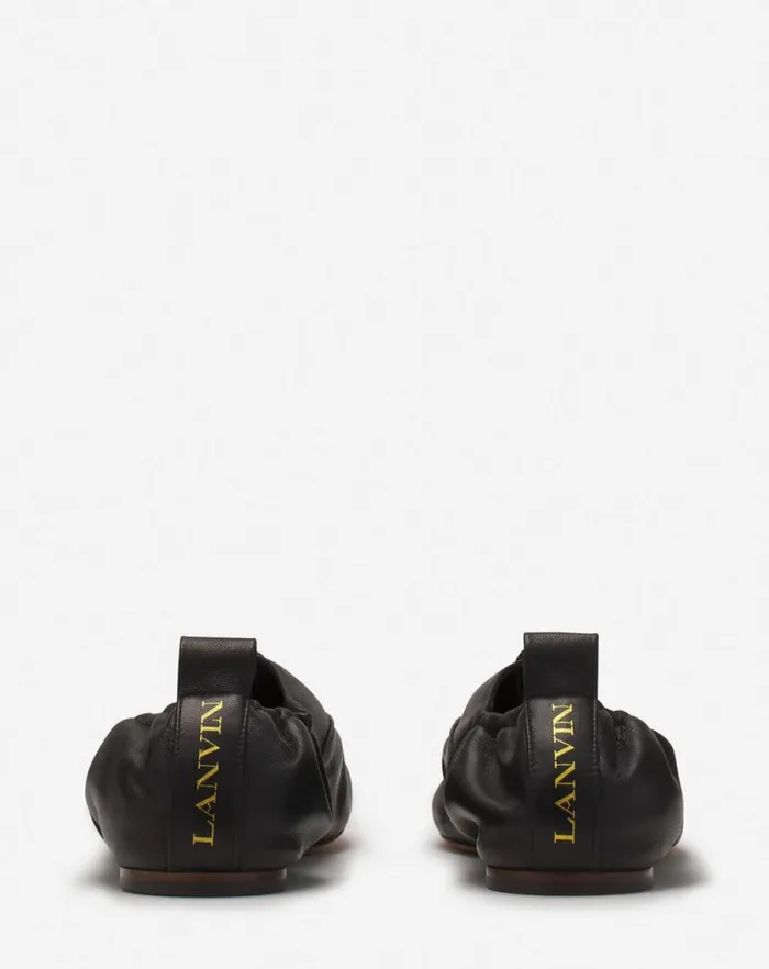 Women Lanvin Sandals and Mules Laceup Leather Slippers Black Women Lanvin Sandals and Mules Laceup Leather Slippers Black