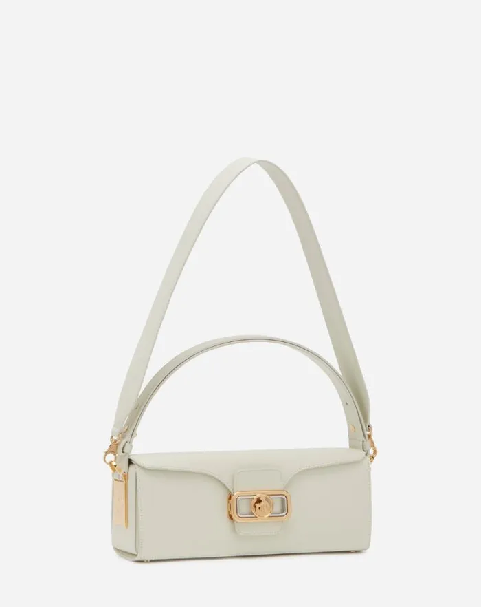 Women Lanvin Tote Bags and Top Handle Bags Leather Pencil Bag Mm White