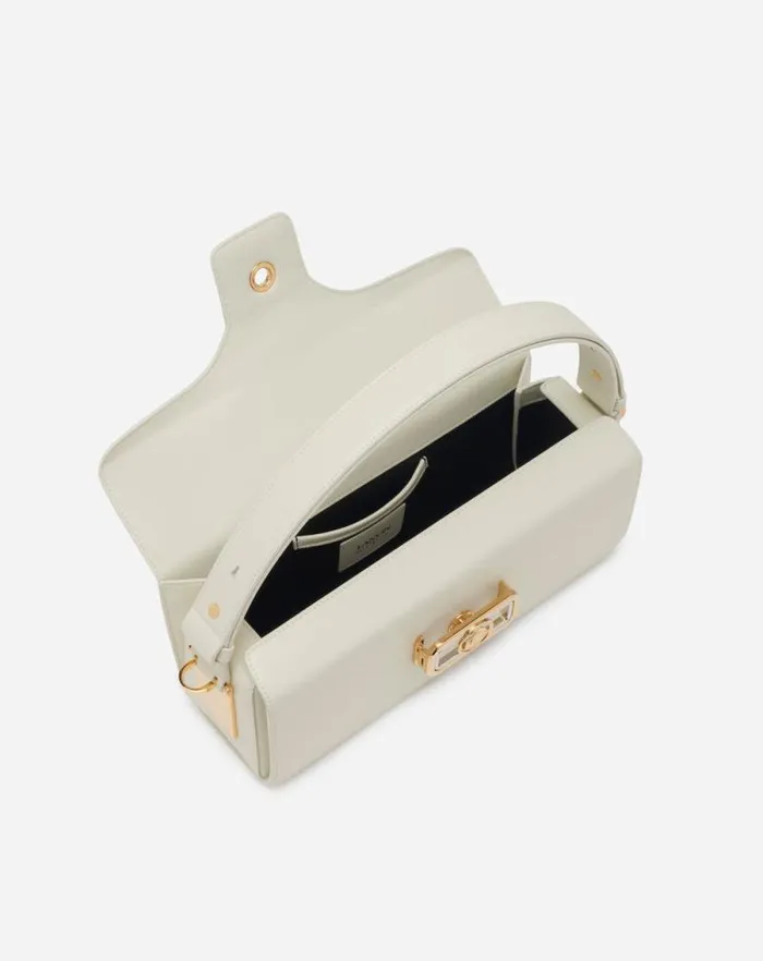 Women Lanvin Tote Bags and Top Handle Bags Leather Pencil Bag Mm White