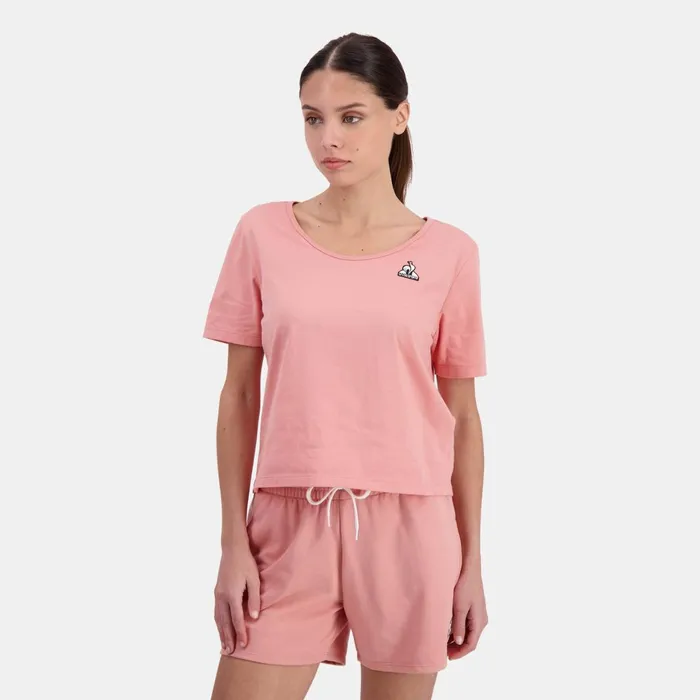 Women Le Coq Sportif Tshirts Polos Shirts And Tops Essentiels Tshirt Femme Rosette
