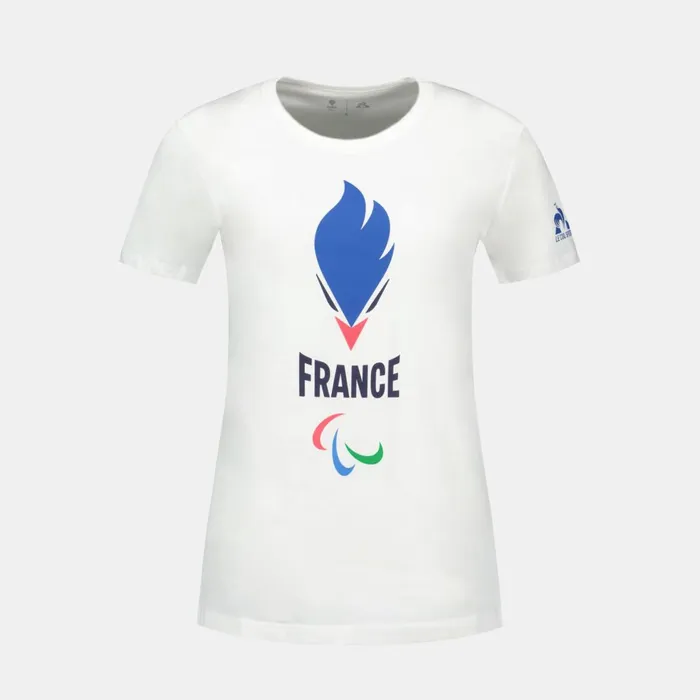 Women Le Coq Sportif Tshirts Polos Shirts And Tops Paris 2024 Paralympic French Team TShirt