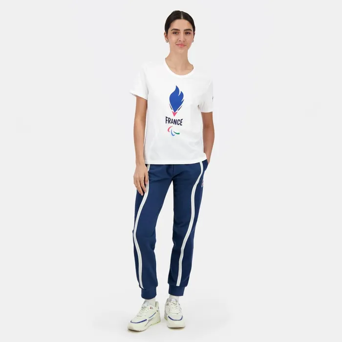 Women Le Coq Sportif Tshirts Polos Shirts And Tops Paris 2024 Paralympic French Team TShirt