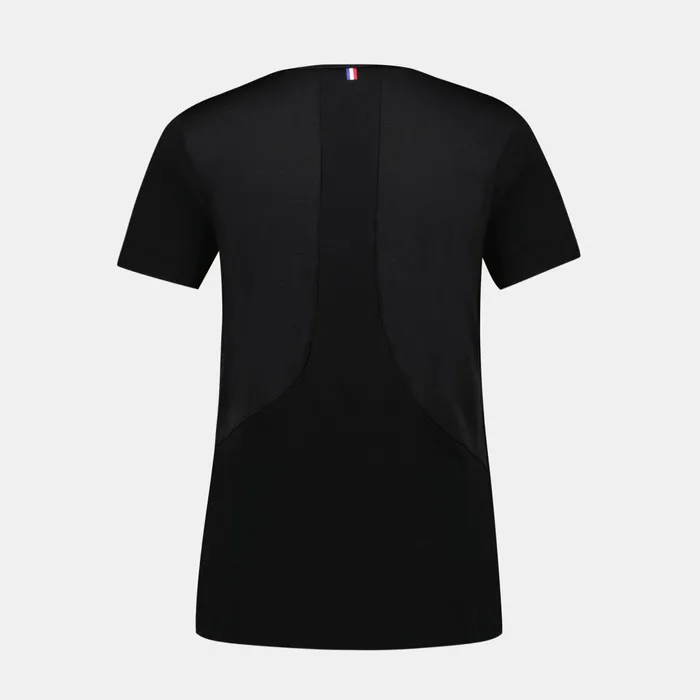 Women Le Coq Sportif Tshirts Polos Shirts And Tops TShirt Blackorange Perf
