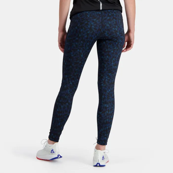 Women Le Coq Sportif Trousers Joggers And Shorts Training Performance Leggings All Over Bleu Perf
