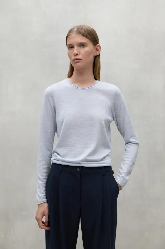 Women Light Blue Milo Sweater Ecoalf Knitwear
