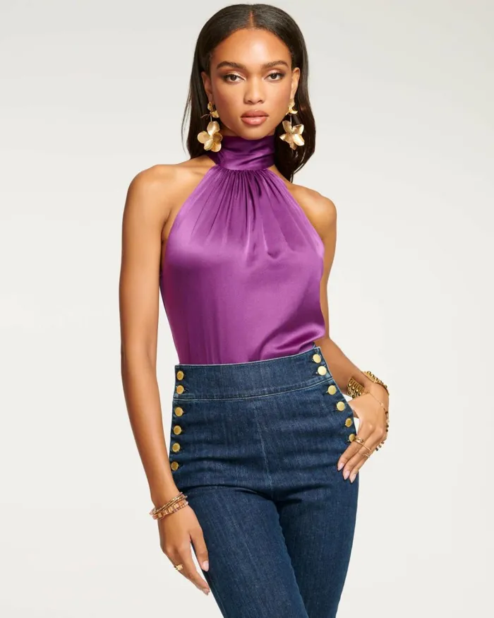 Women Lori High Neck Tank Top Soiree Red Ramy Brook Tops Women Lori High Neck Tank Top Soiree Red Ramy Brook Tops