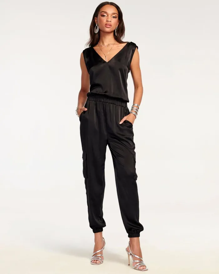 Women Melissa VNeck Jumpsuit Spring Navy Ramy Brook Dresses Women Melissa VNeck Jumpsuit Spring Navy Ramy Brook Dresses