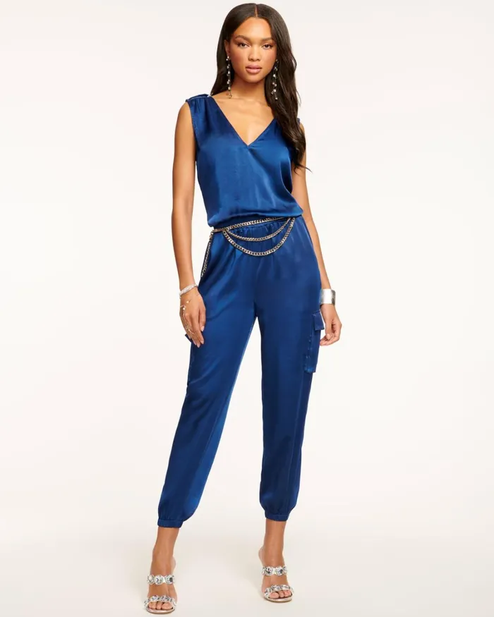 Women Melissa VNeck Jumpsuit Spring Navy Ramy Brook Dresses Women Melissa VNeck Jumpsuit Spring Navy Ramy Brook Dresses
