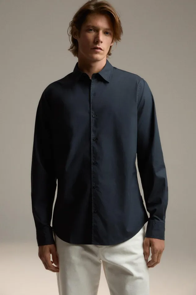 WomenMen Blue Javier Shirt Ecoalf Onepointzero