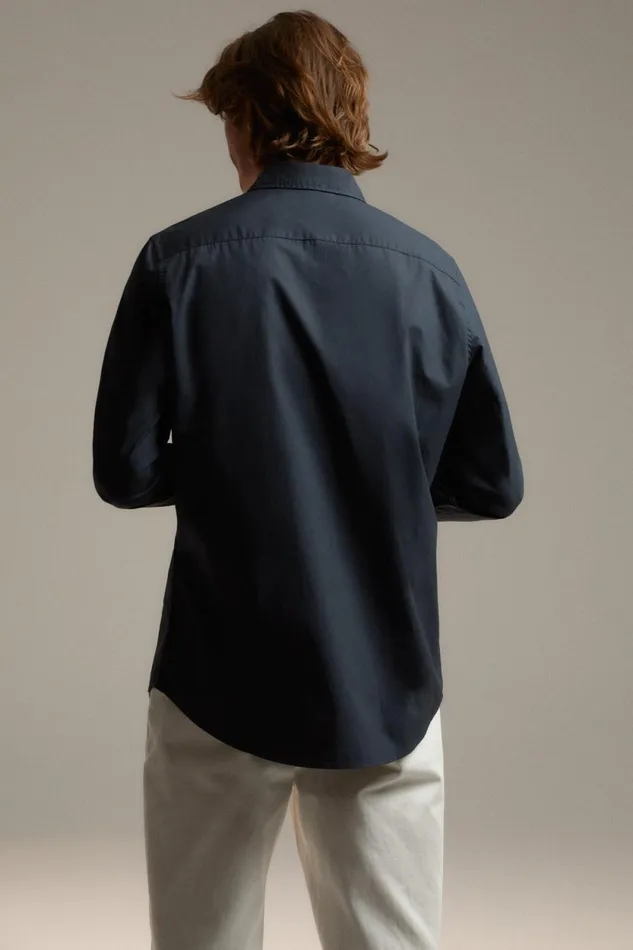 WomenMen Blue Javier Shirt Ecoalf Onepointzero