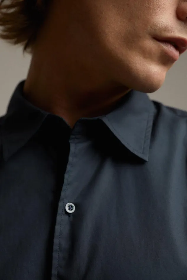 WomenMen Blue Javier Shirt Ecoalf Onepointzero