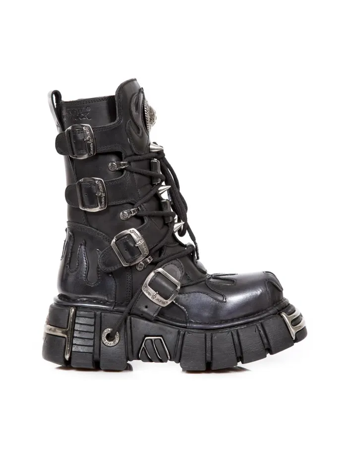WomenMen Boot Metallic M163C4 New Rock Boots WomenMen Boot Metallic M163C4 New Rock Boots