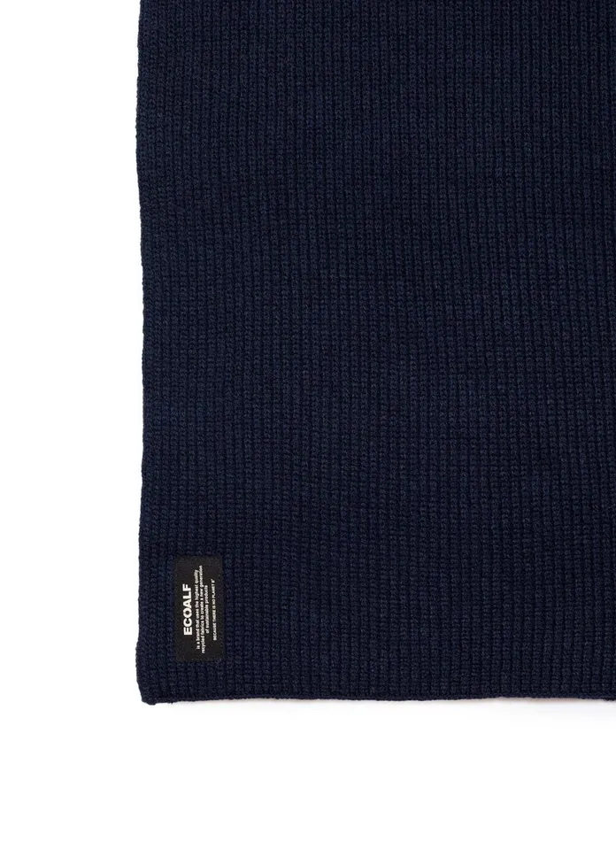 WomenMen Navy Blue Wool Scarf Ecoalf Hats And Scarves