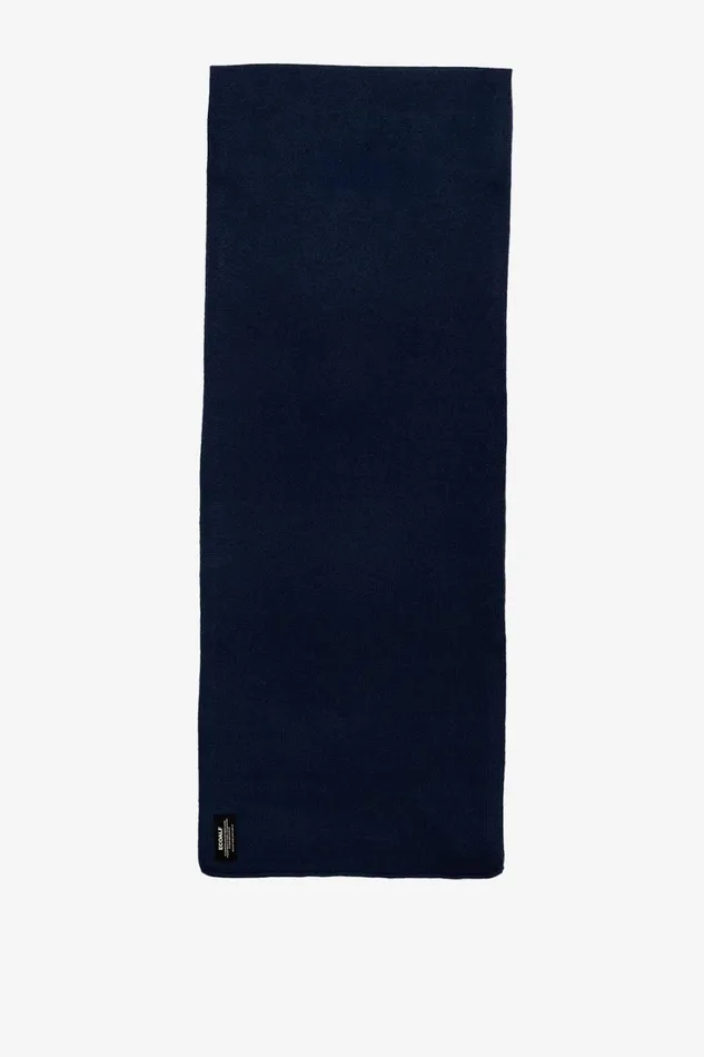 WomenMen Navy Blue Wool Scarf Ecoalf Hats And Scarves