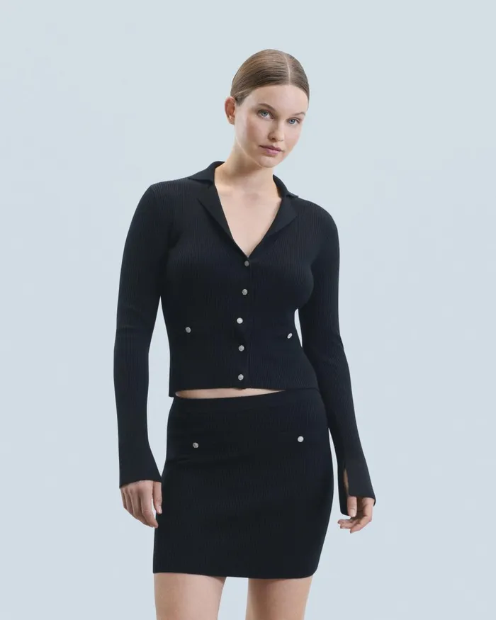 Women Merino Wool Sweaters From Future Cardigan Black