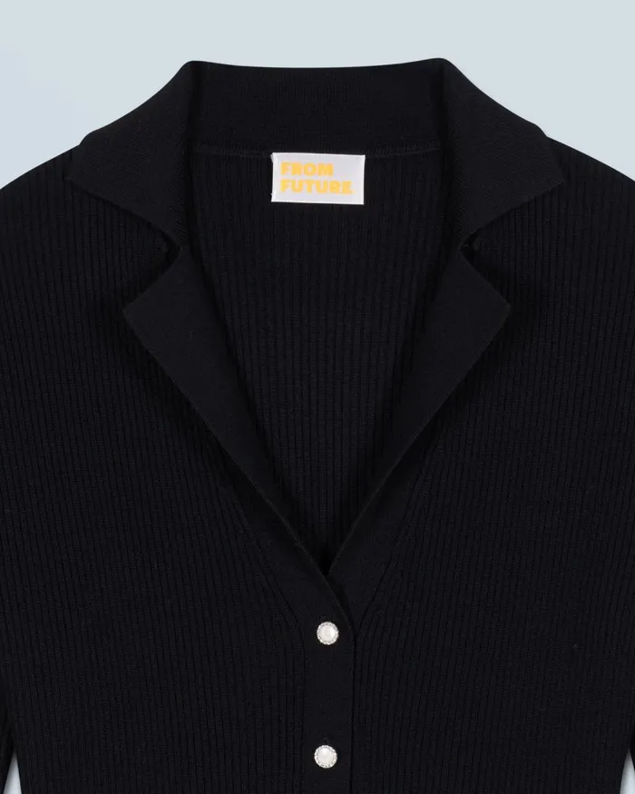 Women Merino Wool Sweaters From Future Cardigan Black