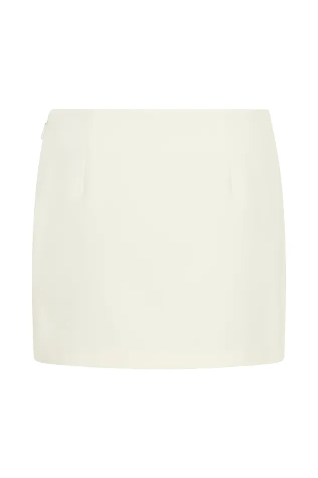 Women Meshki Bottoms Aisha Suiting Mini Skirt 8211 Ivory