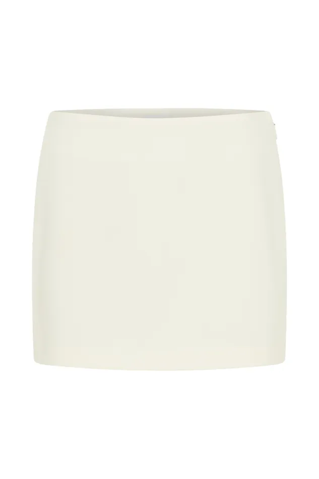 Women Meshki Bottoms Aisha Suiting Mini Skirt 8211 Ivory