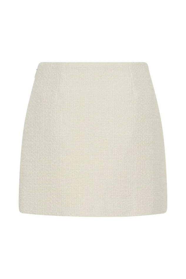 Women Meshki Bottoms Camilla Boucle Mini Skirt 8211 Ivory