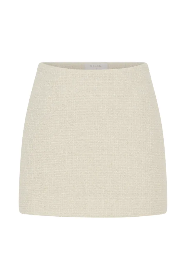 Women Meshki Bottoms Camilla Boucle Mini Skirt 8211 Ivory