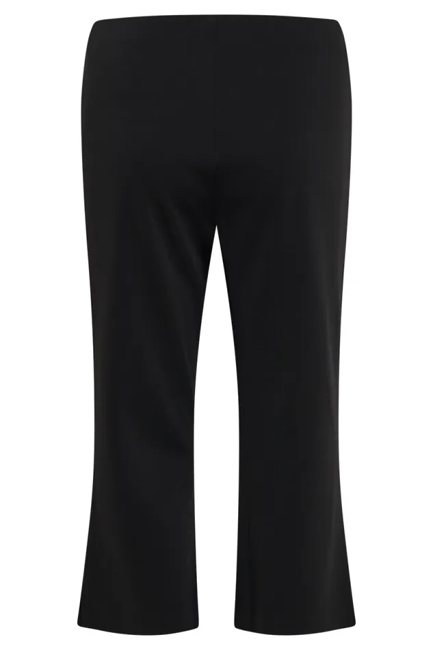 Women Meshki Bottoms Layla Flared Crepe Capri Pants 8211 Black