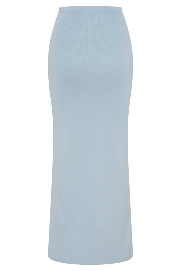 Women Meshki Bottoms Maxine Knit Maxi Skirt 8211 Light Blue