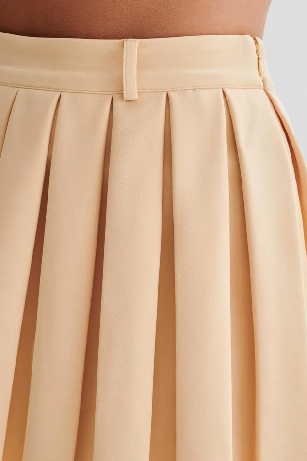 Women Meshki Bottoms Mura Pleated Mini Skirt 8211 Peach