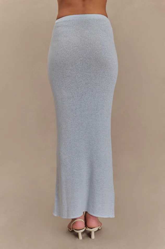 Women Meshki Bottoms Phoebe Knit Maxi Skirt 8211 Ice Blue