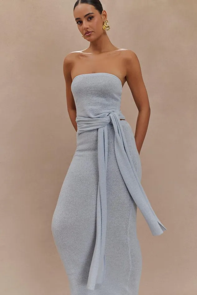 Women Meshki Bottoms Phoebe Knit Maxi Skirt 8211 Ice Blue