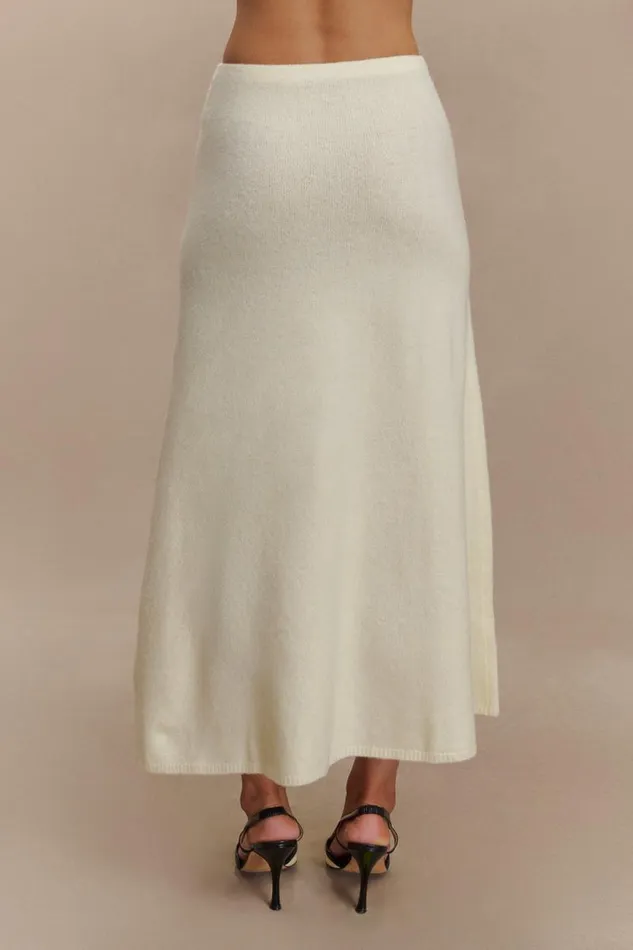 Women Meshki Bottoms Vivica Knit Maxi Skirt 8211 Ivory Marle