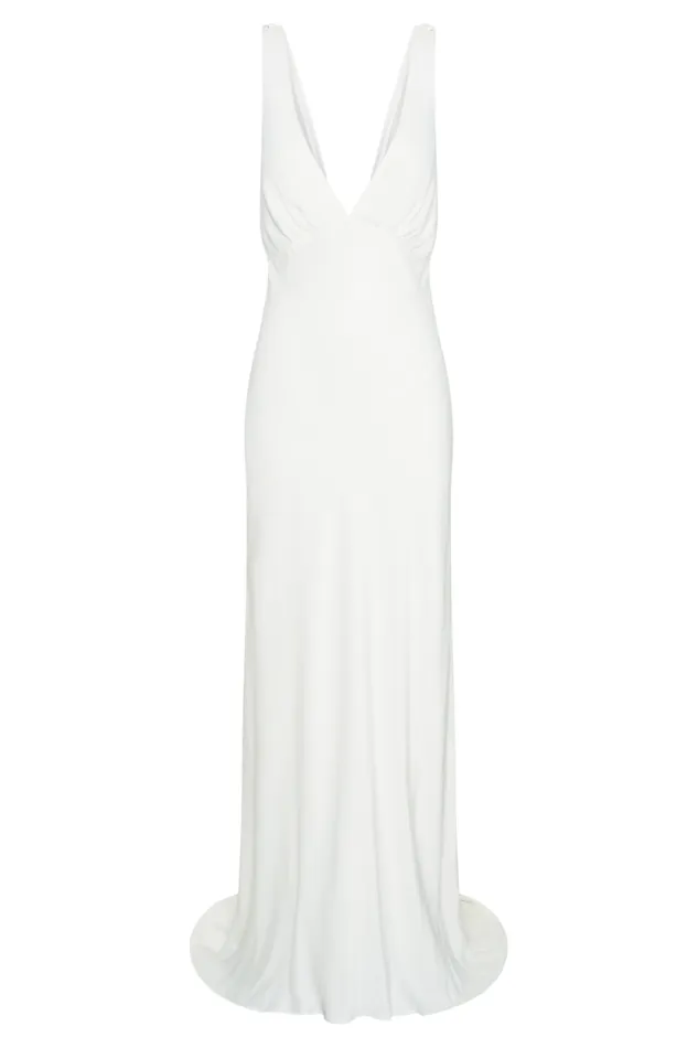 Women Meshki Dresses Amanza Maxi Dress With Cowl Back 8211 White