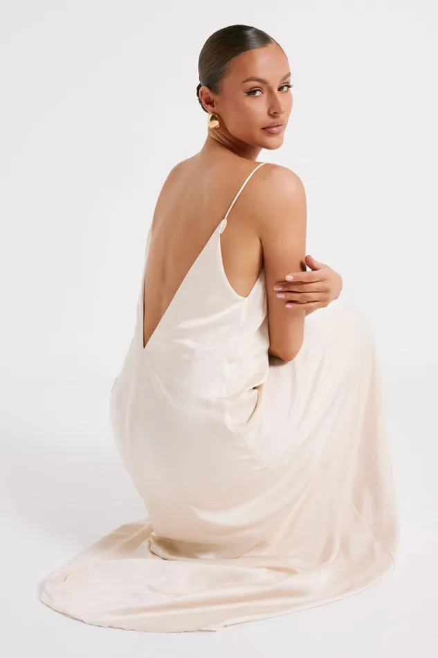 Women Meshki Dresses Beatrice Flowy Maxi Dress 8211 Sand