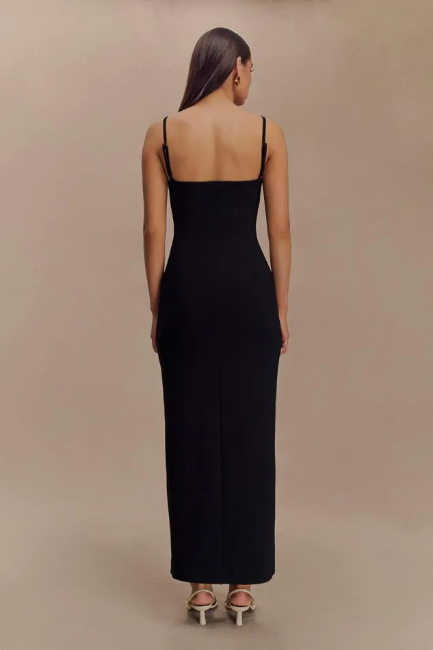 Women Meshki Dresses Delia Crepe Maxi Dress 8211 Black