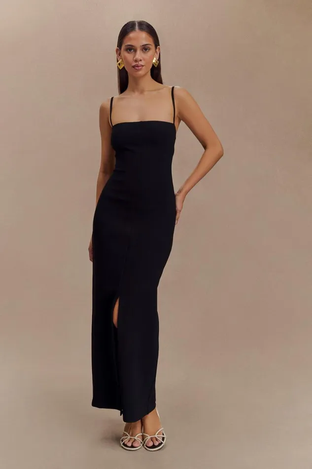 Women Meshki Dresses Delia Crepe Maxi Dress 8211 Black