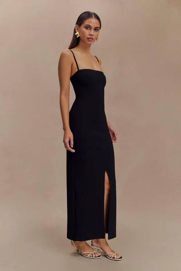 Women Meshki Dresses Delia Crepe Maxi Dress 8211 Black