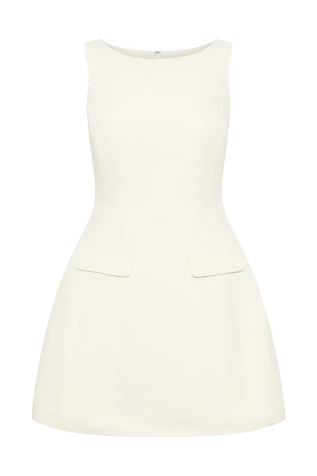Women Meshki Dresses Evanna Sleeveless Suiting Mini Dress 8211 Ivory