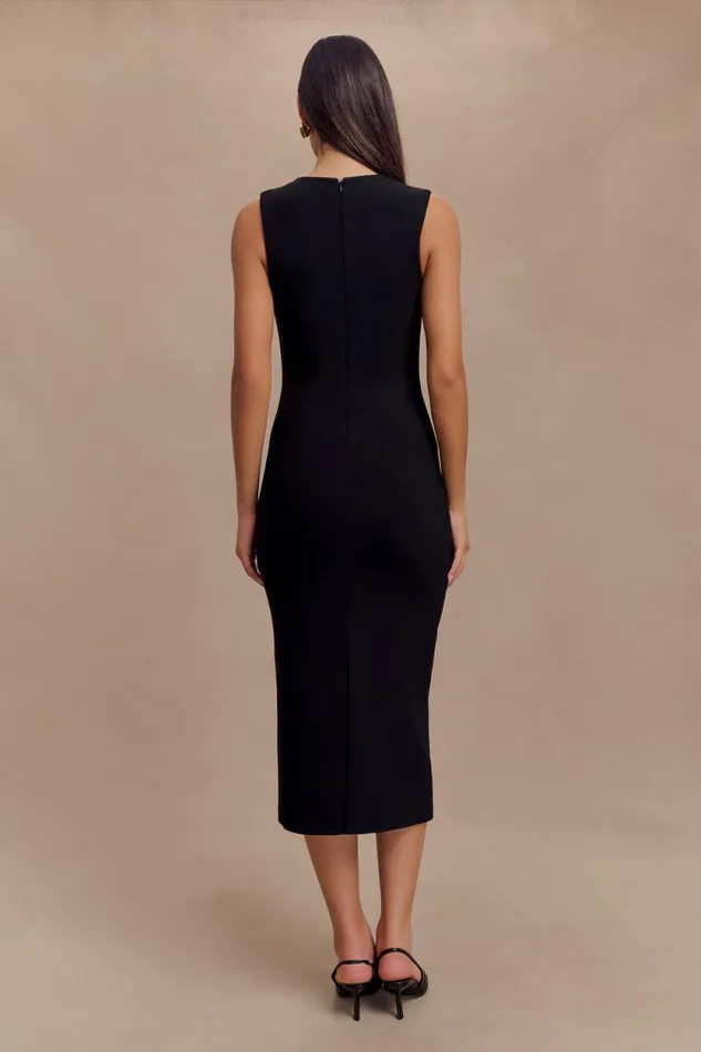 Women Meshki Dresses Frida Crepe Midi Dress 8211 Black